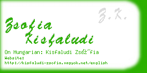 zsofia kisfaludi business card